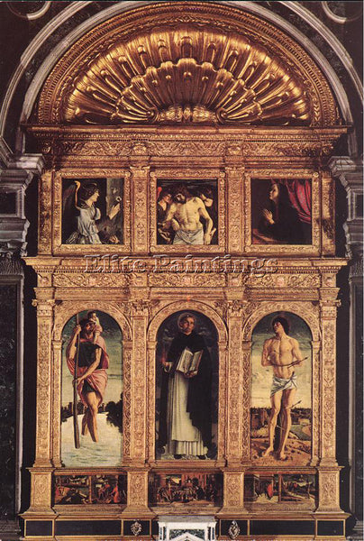 GIOVANNI BELLINI POLYPTICH OF ST VINCENT ARTIST PAINTING REPRODUCTION HANDMADE