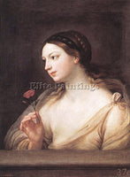 GUIDO RENI GIRL WITH A ROSE ARTIST PAINTING REPRODUCTION HANDMADE OIL CANVAS ART
