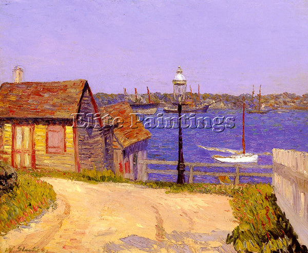 WILLIAM GLACKENS J NEW CASTLE NEW HAMPSHIRE ARTIST PAINTING HANDMADE OIL CANVAS