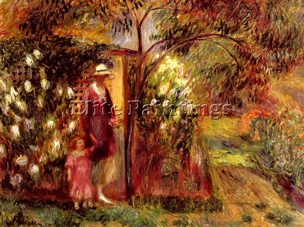 WILLIAM GLACKENS J TWO IN A GARDEN ARTIST PAINTING REPRODUCTION HANDMADE OIL ART