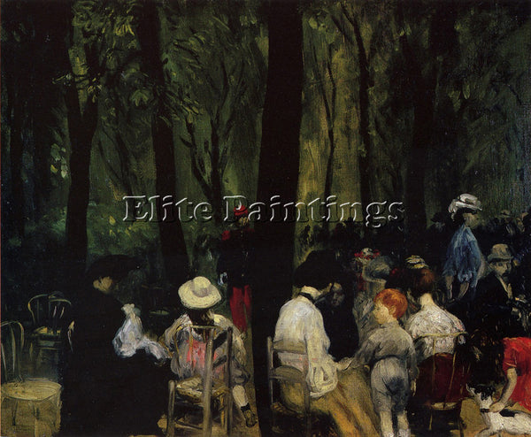 WILLIAM GLACKENS UNDER THE TREES ARTIST PAINTING REPRODUCTION HANDMADE OIL REPRO