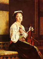 FRENCH GLAIZE PIERRE PAUL LEON MUSICIENNE ITALIENNE ARTIST PAINTING REPRODUCTION