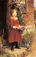 ALFRED GLENDENING AUGUSTUS YOUNGEST DAUGHTER J S GABRIEL ARTIST PAINTING CANVAS