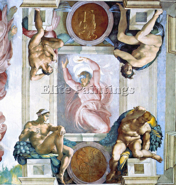 MICHELANGELO GOD SEPARATES LIGHT AND DARKNESS ARTIST PAINTING REPRODUCTION OIL