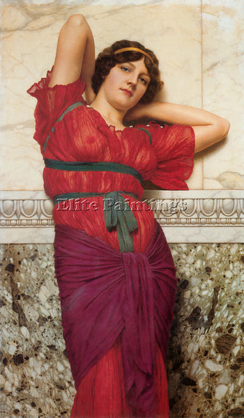 JOHN WILLIAM GODWARD CONTEMPLATION 1 ARTIST PAINTING REPRODUCTION HANDMADE OIL
