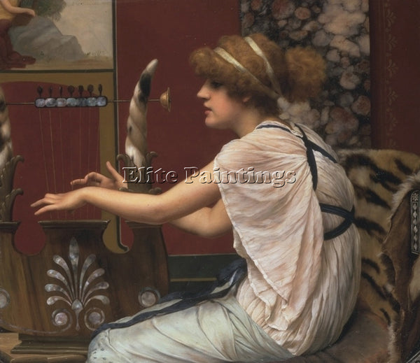JOHN WILLIAM GODWARD ERATO AT HER LYRE 1 ARTIST PAINTING REPRODUCTION HANDMADE