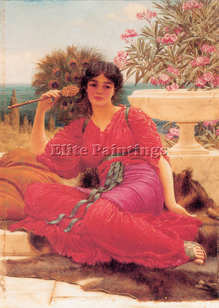 JOHN WILLIAM GODWARD FLABELLIFERA OIL SKETCH ARTIST PAINTING HANDMADE OIL CANVAS