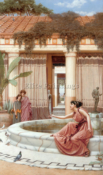 JOHN WILLIAM GODWARD INNOCENT AMUSEMENTS 1 ARTIST PAINTING REPRODUCTION HANDMADE