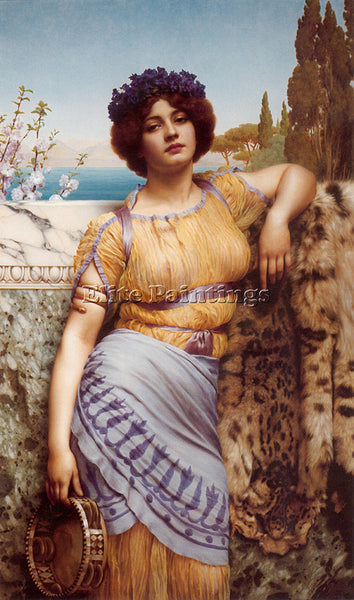 JOHN WILLIAM GODWARD IONIAN DANCING GIRL 1 ARTIST PAINTING REPRODUCTION HANDMADE