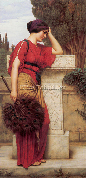 JOHN WILLIAM GODWARD LA PENSIEROSA 1913 ARTIST PAINTING REPRODUCTION HANDMADE