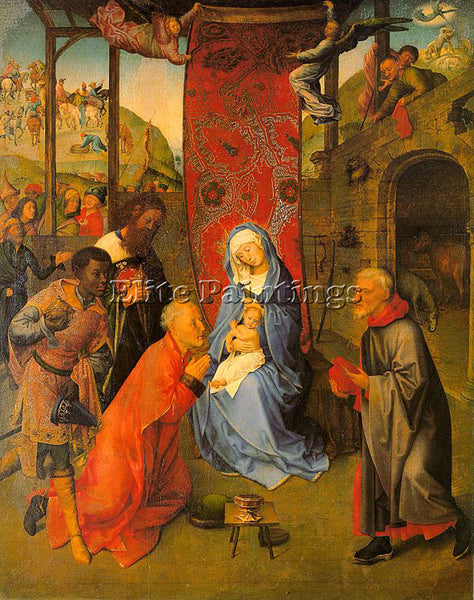 FLEMISH GOES HUGO VAN DER FOLLOWER OF FLEMISH 1400S 2 ARTIST PAINTING HANDMADE