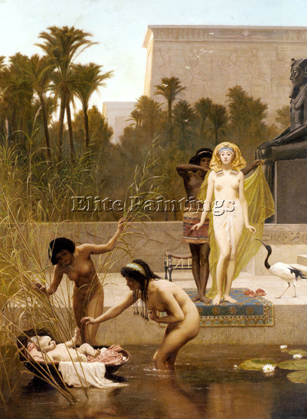 FREDERICK GOODALL GOODALL FREDERIK THE FINDING OF MOSES ARTIST PAINTING HANDMADE