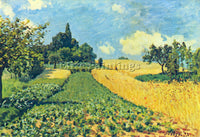 ALFRED SISLEY GRAIN FIELDS ON THE HILLS OF ARGENTEUIL ARTIST PAINTING HANDMADE