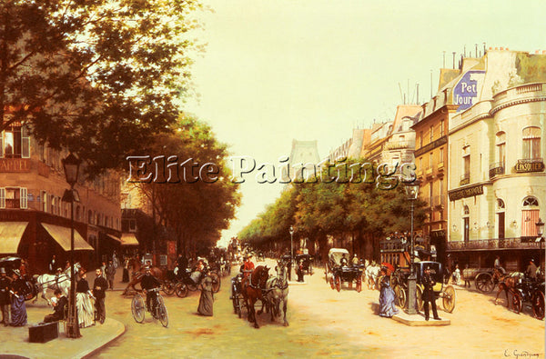 ITALIAN GRANDJEAN EDMOND LE BOULEVARD DES ITALIENS ARTIST PAINTING REPRODUCTION