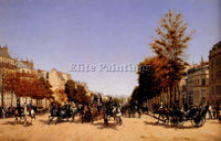 ITALIAN GRANDJEAN EDMOND VIEW CHAMPS ELYSEES FROM THE PLACE DE L ETOILE PAINTING