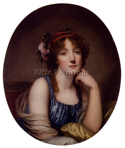 JEAN BAPTISTE GREUZE PORTRAIT YOUNG WOMAN SAID TO BE ARTISTS DAUGHTER ARTIST OIL