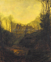 JOHN ATKINSON GRIMSHAW A MANOR HOUSE IN AUTUMN ARTIST PAINTING REPRODUCTION OIL