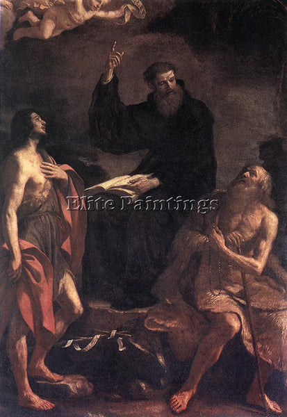 GUERCINO  ST AUGUSTINE ST JOHN THE BAPTIST AND ST PAUL THE HERMIT ARTIST CANVAS