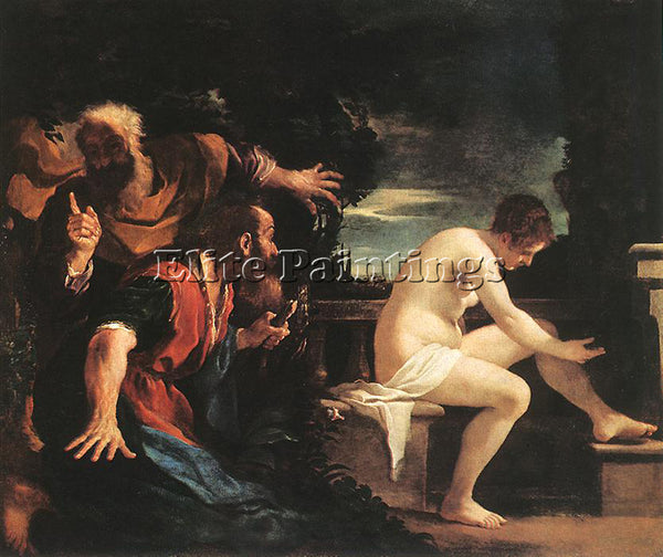 GUERCINO  SUSANNA AND THE ELDERS ARTIST PAINTING REPRODUCTION HANDMADE OIL REPRO
