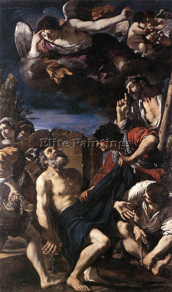 GUERCINO  THE MARTYRDOM OF ST PETER ARTIST PAINTING REPRODUCTION HANDMADE OIL
