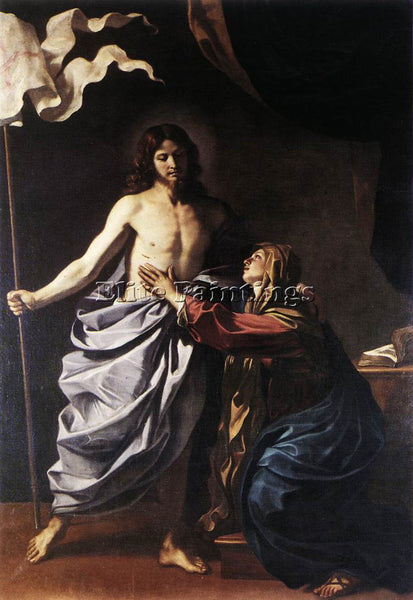 GUERCINO  THE RESURRECTED CHRIST APPEARS TO THE VIRGIN ARTIST PAINTING HANDMADE