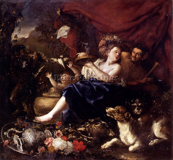 ITALIAN GUIDOBONO DOMENICO ALLEGORY OF SPRING ARTIST PAINTING REPRODUCTION OIL