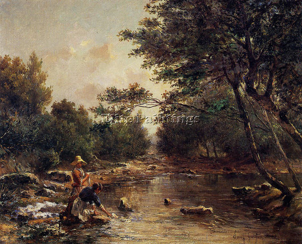 PAUL-CAMILLE GUIGOU  ON THE BANKS OF THE RIVER ARTIST PAINTING REPRODUCTION OIL