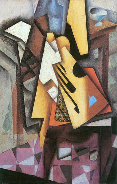 JUAN GRIS GUITAR AND STOOL ARTIST PAINTING REPRODUCTION HANDMADE OIL CANVAS DECO