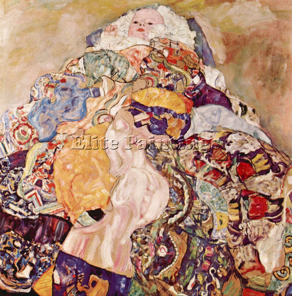 GUSTAV KLIMT BABY ARTIST PAINTING REPRODUCTION HANDMADE CANVAS REPRO WALL DECO