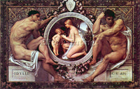 GUSTAV KLIMT IDYLL ARTIST PAINTING REPRODUCTION HANDMADE CANVAS REPRO WALL DECO