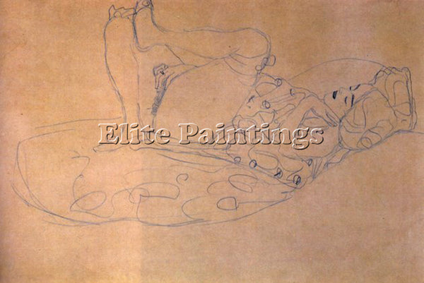 GUSTAV KLIMT NUDE02 ARTIST PAINTING REPRODUCTION HANDMADE CANVAS REPRO WALL DECO