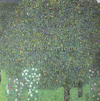 GUSTAV KLIMT ROSES UNDER THE TREES ARTIST PAINTING REPRODUCTION HANDMADE OIL ART