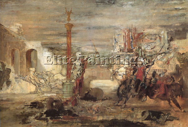 GUSTAVE MOREAU DEATH OFFERS CROWNS TO WINNER OF THE TOURNAMENT PAINTING HANDMADE