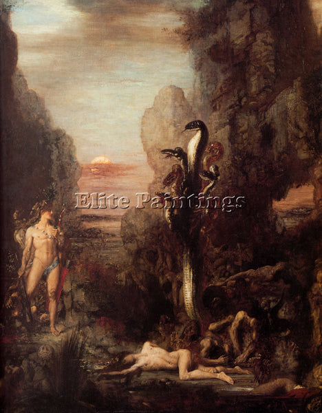 GUSTAVE MOREAU HERCULES AND THE HYDRA 1876 ARTIST PAINTING REPRODUCTION HANDMADE