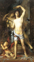 GUSTAVE MOREAU THE YOUNG MAN AND DEATH ARTIST PAINTING REPRODUCTION HANDMADE OIL