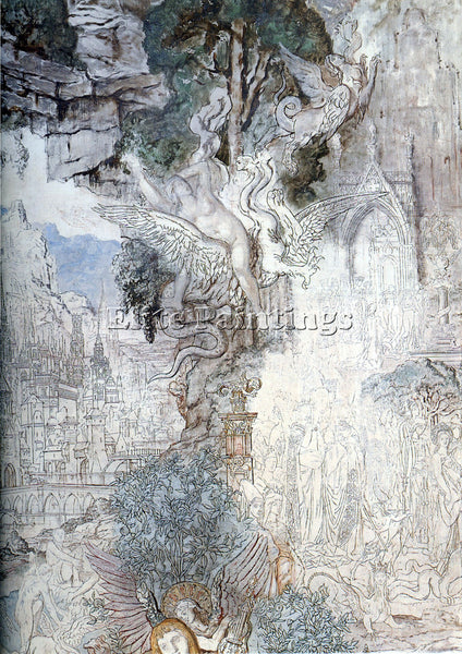 GUSTAVE MOREAU THE CHIMERAS DETAIL ARTIST PAINTING REPRODUCTION HANDMADE OIL ART