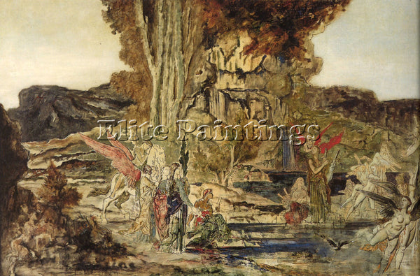 GUSTAVE MOREAU THE PIERIDES ARTIST PAINTING REPRODUCTION HANDMADE OIL CANVAS ART