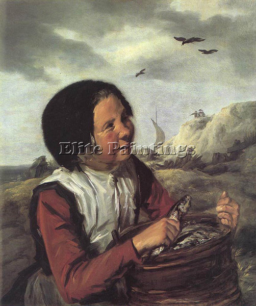 FRANS HALS FISHER GIRL ARTIST PAINTING REPRODUCTION HANDMADE CANVAS REPRO WALL
