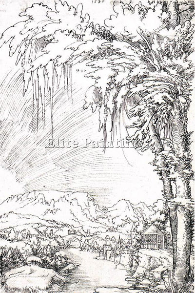 WOLF HUBER LANDSCAPE NEAR FELDKIRCH ARTIST PAINTING REPRODUCTION HANDMADE OIL