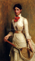 ARTHUR HACKER PORTRAITS OF HIS SISTER IN LAW ARTIST PAINTING HANDMADE OIL CANVAS
