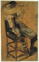 DIRCK HALS SEATED MAN WITH SWORD ARTIST PAINTING REPRODUCTION HANDMADE OIL REPRO