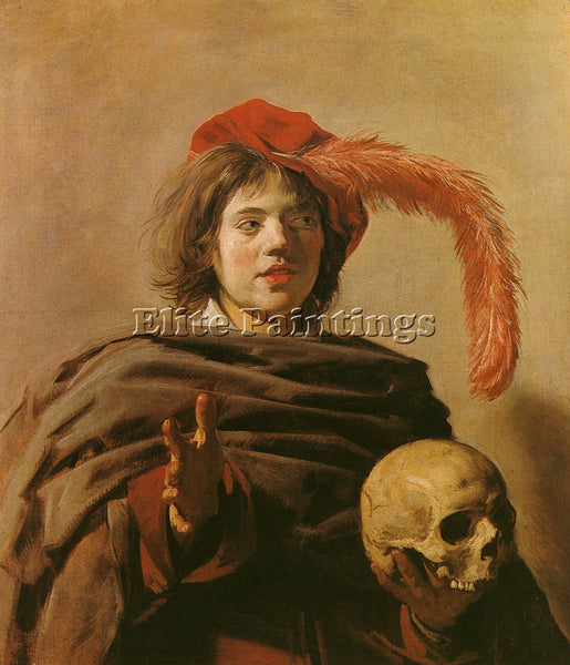 FRANS HALS BOY WITH A SKULL C1626 8 ARTIST PAINTING REPRODUCTION HANDMADE OIL
