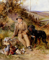 HEYWOOD HARDY HARDY JAMES JNR THE KEEPERS BOY ARTIST PAINTING REPRODUCTION OIL