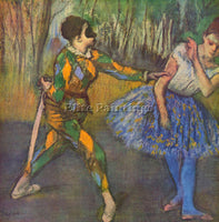 DEGAS HARLEQUIN AND COLOMBINE ARTIST PAINTING REPRODUCTION HANDMADE CANVAS REPRO