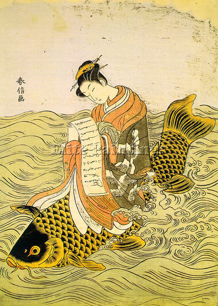 JAPANESE HARUNOBU SUZUKI JAPANESE 1725 1770 1 ARTIST PAINTING REPRODUCTION OIL