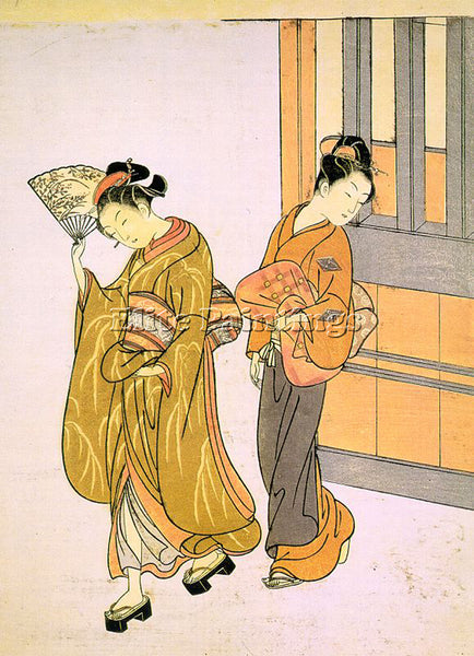JAPANESE HARUNOBU SUZUKI JAPANESE 1725 1770 ARTIST PAINTING HANDMADE OIL CANVAS