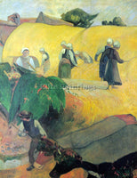 GAUGUIN HARVEST IN BRITTANY ARTIST PAINTING REPRODUCTION HANDMADE OIL CANVAS ART