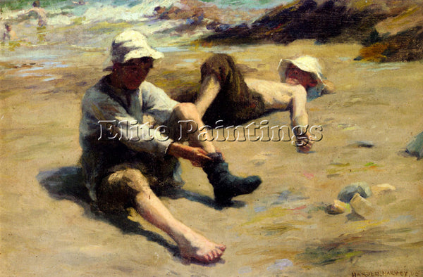 HAROLD HARVEY AFTER THE SWIM ARTIST PAINTING REPRODUCTION HANDMADE CANVAS REPRO
