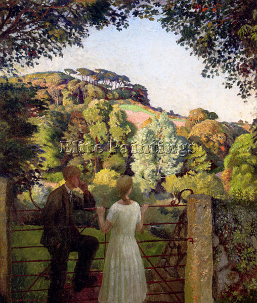 HAROLD HARVEY MIDGE BRUFORD AND HER FIANCE AT CHYWOONE HILL NEWLYN REPRODUCTION