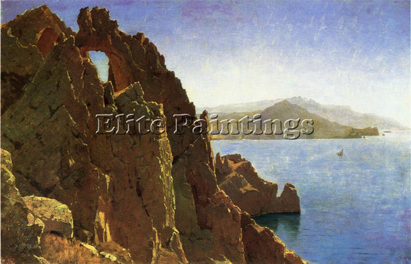 WILLIAM STANLEY HASELTINE NATAURAL ARCH CAPRI ARTIST PAINTING REPRODUCTION OIL
